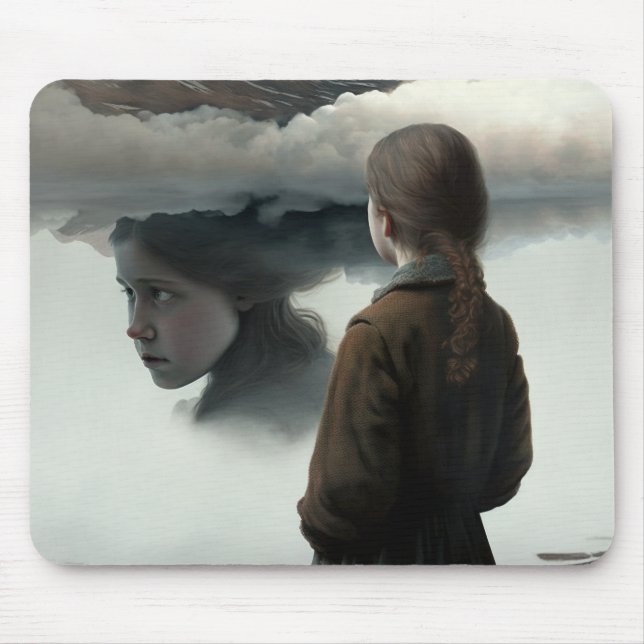 Mousepad Girl with clouds (Frente)