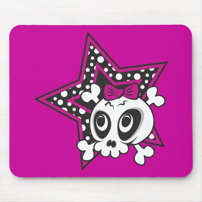 Mousepad Girlie Emo Skull (Frente)