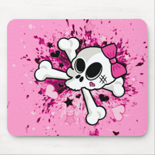 Mousepad Girlie Skull