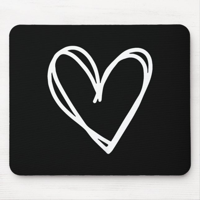Mousepad Girls Heart For Women Valentines Day Graphic  (Frente)