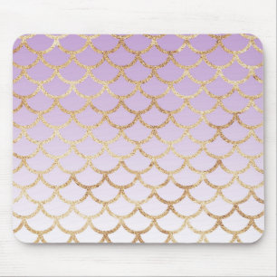 Mousepad Girls Lilac Roxo, Glitter Dourado, Sereia