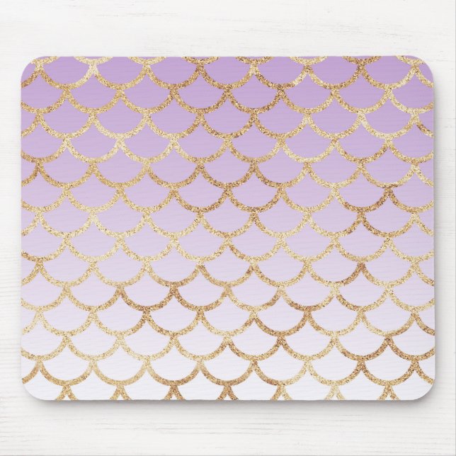 Mousepad Girls Lilac Roxo, Glitter Dourado, Sereia (Frente)