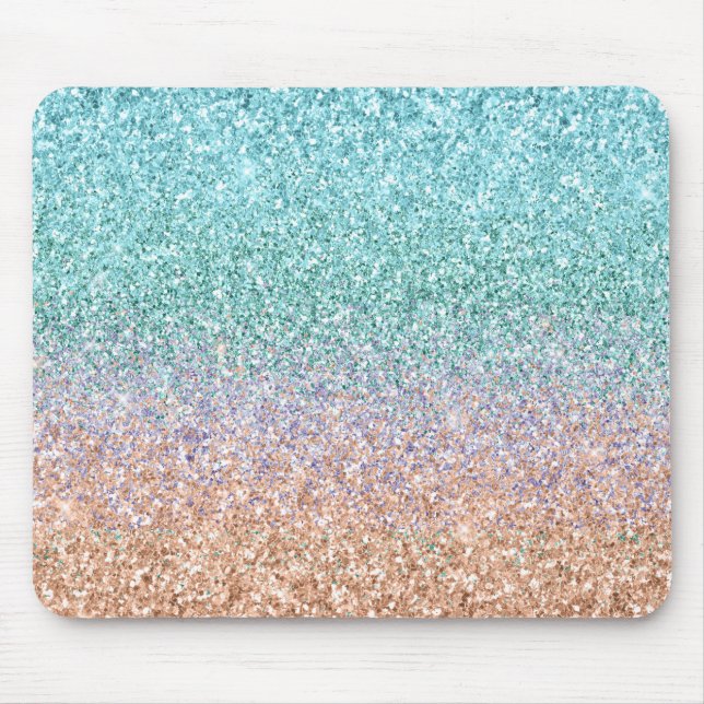 Mousepad Girly Aqua Peach Dourada Purple Mint Sereid Glitte (Frente)