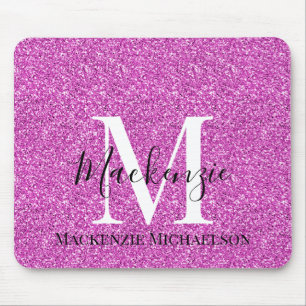 Mousepad Girly Hot Pink - Nome do Monograma