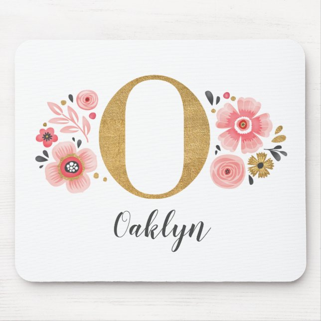 Mousepad Girly Pink Monograma (Frente)