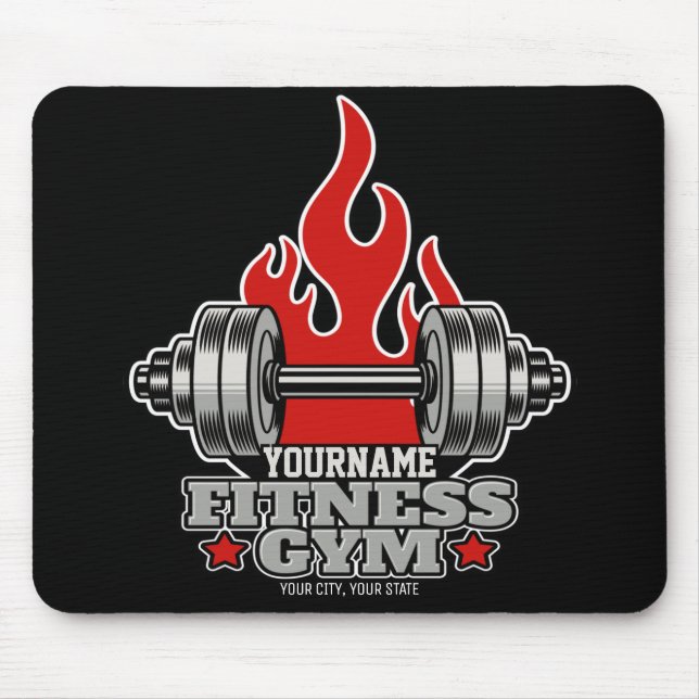 Mousepad Giro de Malhação de Dumbbell, Levantando Peso Pers (Frente)