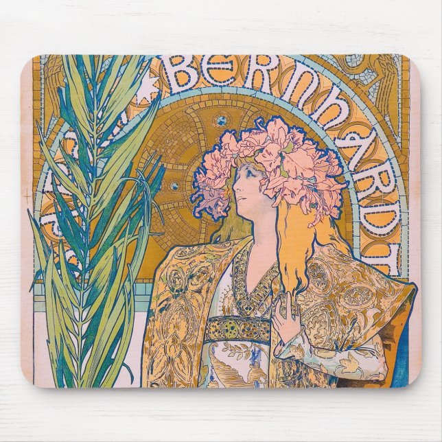 Mousepad Gismonda, Sarah Bernhardt, Mucha (Frente)