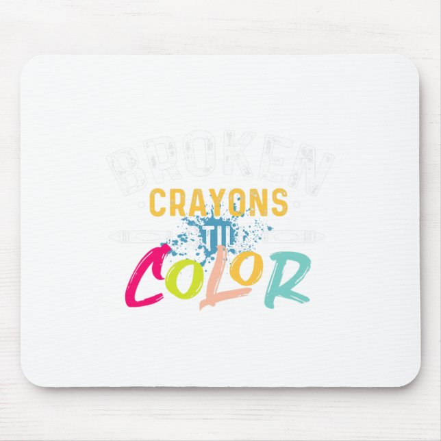Mousepad Giz de Cera Ainda Colorido - Conscientização sobre (Frente)
