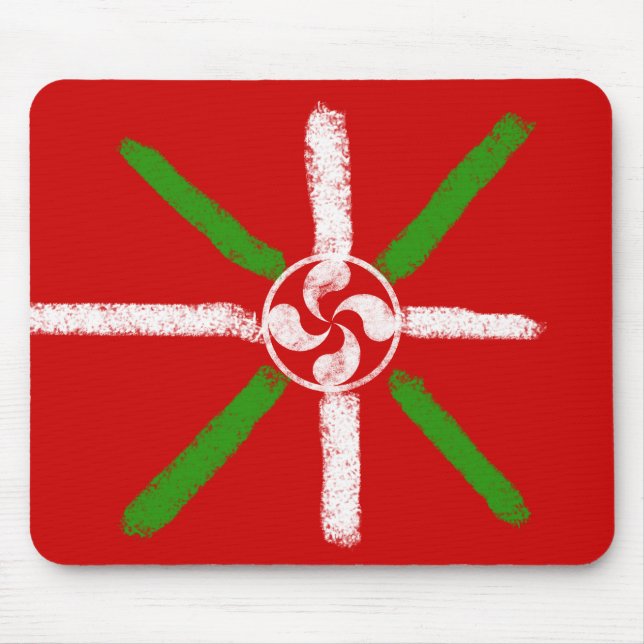Mousepad giz original desenhado por Ikurriña e Lauburu, (Frente)