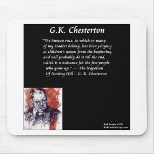 Mousepad GK Chesterton & Linha do Livro de Abertura
