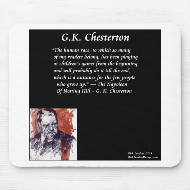 Mousepad GK Chesterton & Linha do Livro de Abertura (Frente)