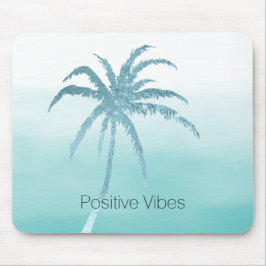 Mousepad Glam Aqua Tropical Palm Tree Ombre