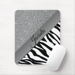 Mousepad Glam Black and White Zebra