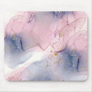 Mousepad Glam de Fantasia de Pink e Dourada Pink Periwinkle