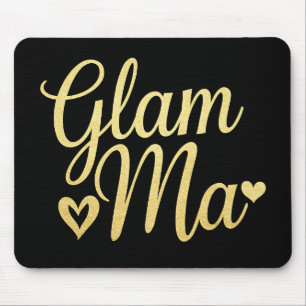 Mousepad Glam Mãe Coração Dourado Mamãe Avó Dia das Mães