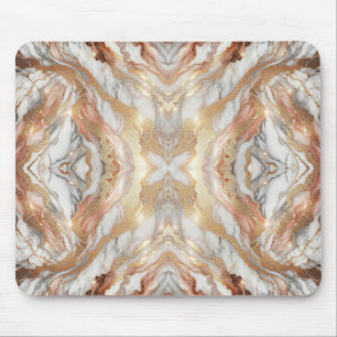 Mousepad Glam Rosa Dourado Luxuoso Tendência Mármore Borbol