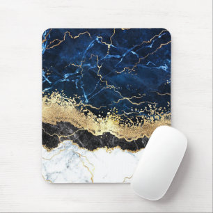 Mousepad Glama Branco Azul Preto