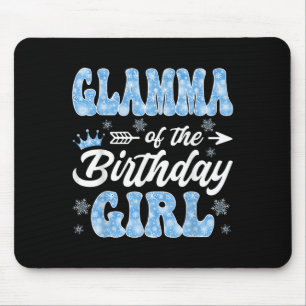 Mousepad Glamma Da Rapariga De Aniversário Flocos De Neve W