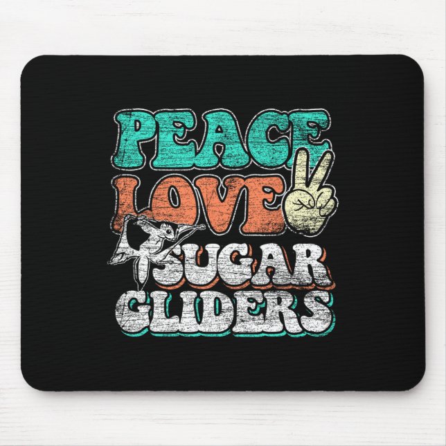 Mousepad Glantes de Açúcar do Peace Love (Frente)