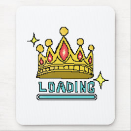 Mousepad Glitch Crown Loading: 8-Bit Rebellion Awakens