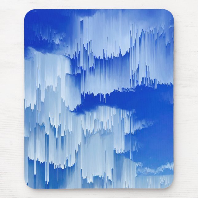 Mousepad Glitch Sunset Landscape Decor (Frente)