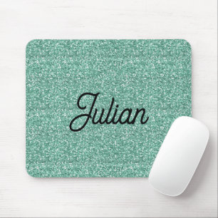 Mousepad Glitter azul monograma