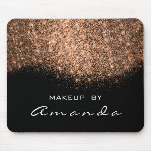 Mousepad Glitter Beauty Studio Makeup Copper Black White