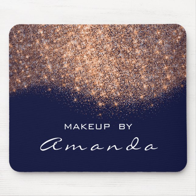 Mousepad Glitter Beauty Studio Makeup Copper Blue Marinho N (Frente)