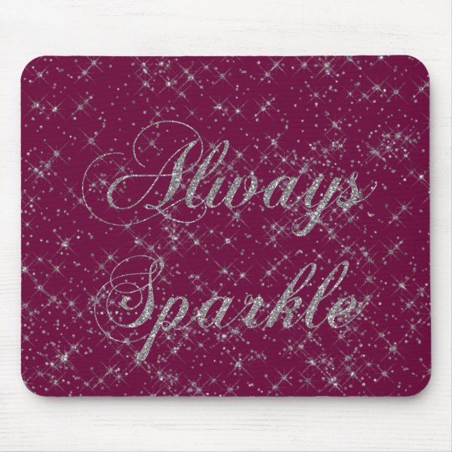 Mousepad Glitter de Prata Sparkle (Frente)