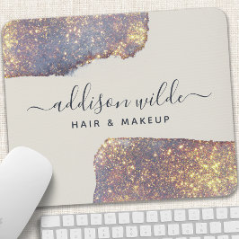 Mousepad Glitter Dourado Roxo Iridescente