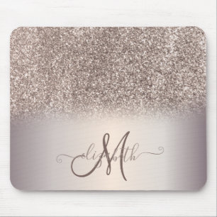 Mousepad Glitter Moderno Ombre Monograma Legal