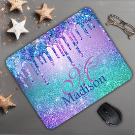 Mousepad Glitter ombre púrpura púrpura púrpura pingue-gota 