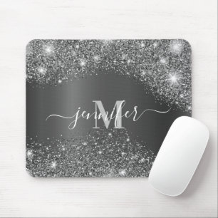 Mousepad Glitter prateado