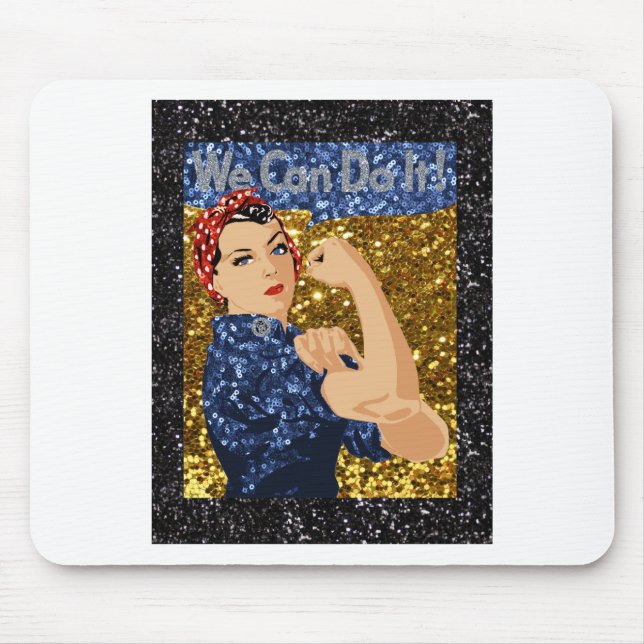Mousepad glitter rosie, o rivete (Frente)