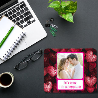 Mousepad Glittery Love I Text Back Imediatamente