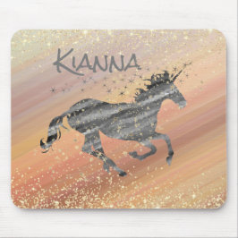 Mousepad Glittery Starry Unicorn