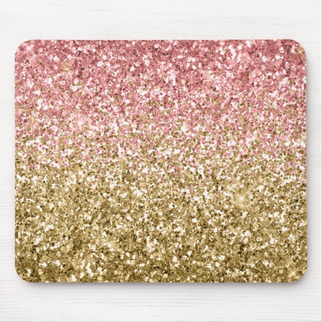 Mousepad Glitzy Rosa Dourado - Glitzy - Sparkle (Frente)