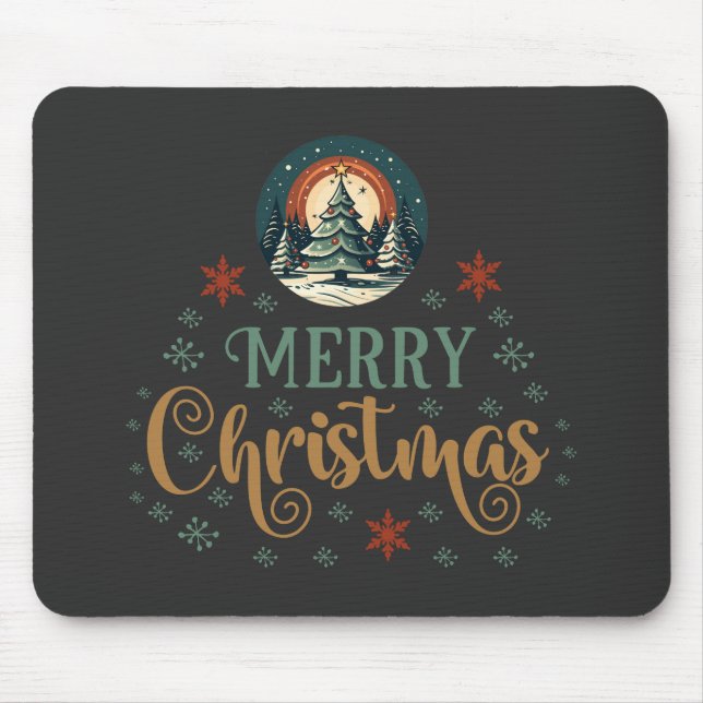 Mousepad Globo de Natal do Xmas da Neve (Frente)