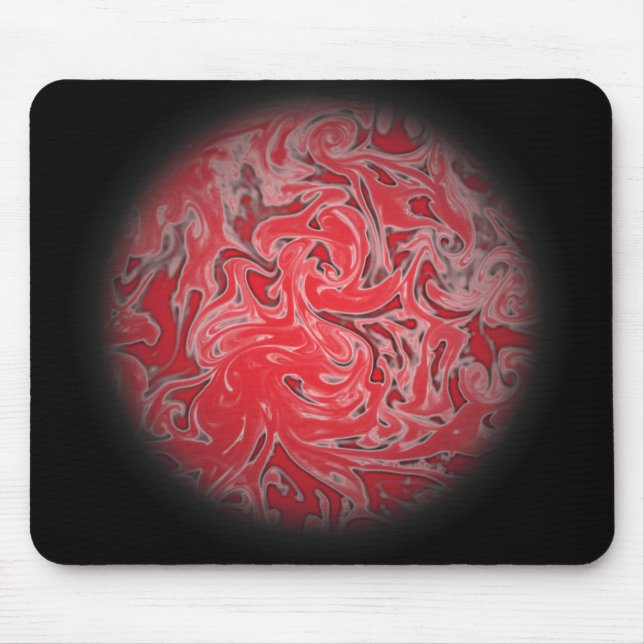 Mousepad Globo vermelho da tinta (Frente)