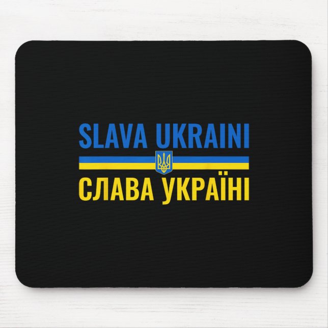 Mousepad Glória à Ucrânia Ficar Com Ukr Stro (Frente)