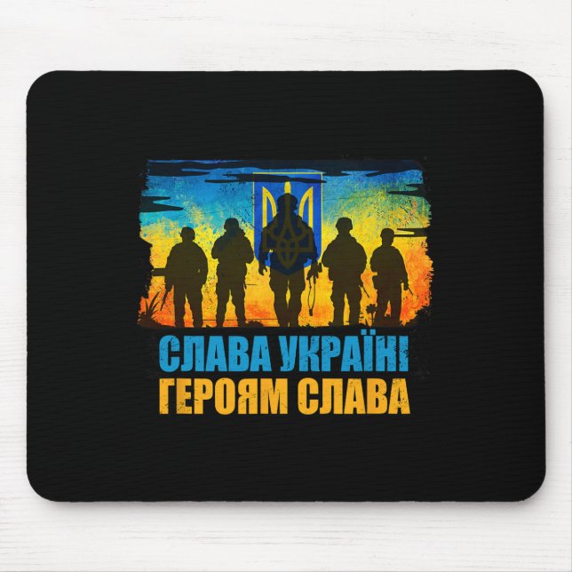 Mousepad Glória à Ucrânia Glória aos Heróis (Frente)