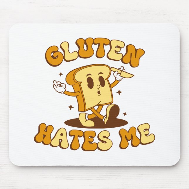 Mousepad Glúten Me Odeia (Frente)