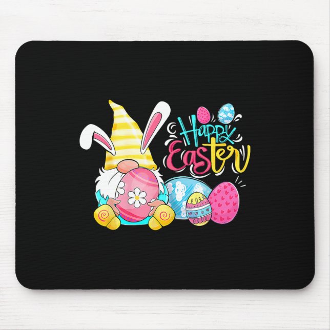 Mousepad Gnome Easter Ovo Hunt Gnomos Bunny Felz pascoa Da (Frente)