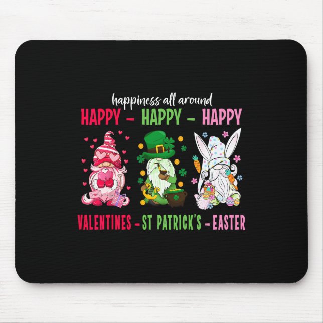 Mousepad Gnome Happy Namorados Rua Patrick Páscoa Felicidad (Frente)