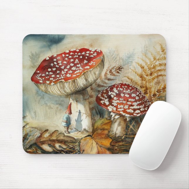 Mousepad gnomo aquarela (Com mouse)