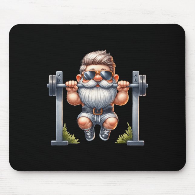 Mousepad Gnomo De Construção De Corpo De na moda Faz Puxaçõ (Frente)