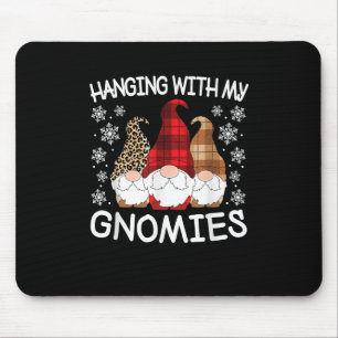 Mousepad Gnomo de Natal Engraçado Com Meus Homens Gnomos