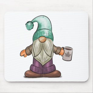Mousepad Gnomo de Queda de Cubo com Mug de Café