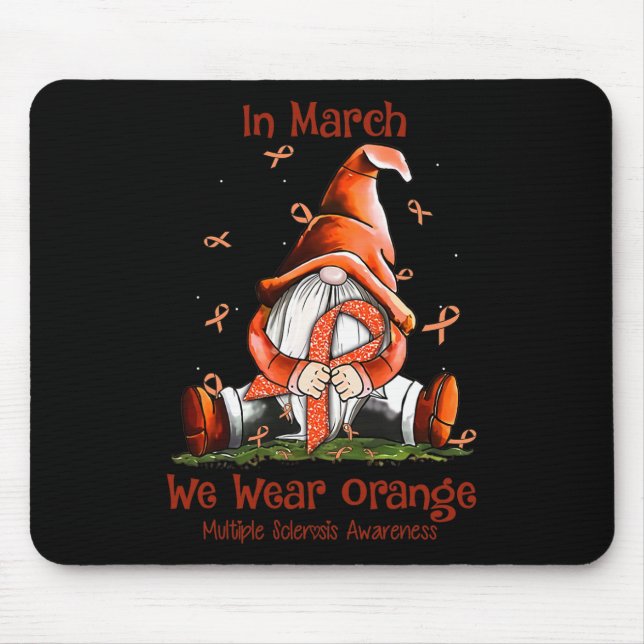 Mousepad Gnomo Em Março Vestimos A Esclerose Múltipla Laran (Frente)