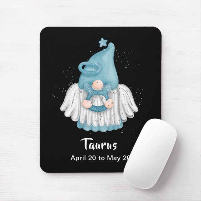 Mousepad Gnomo Taurus - Sinal de Astrologia Pad do Rato Anj (Com mouse)